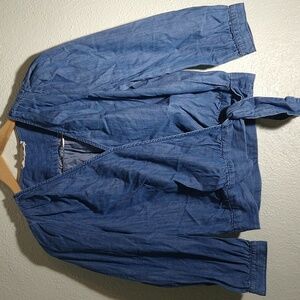 Madewell Denim Wrap Top Size XS
